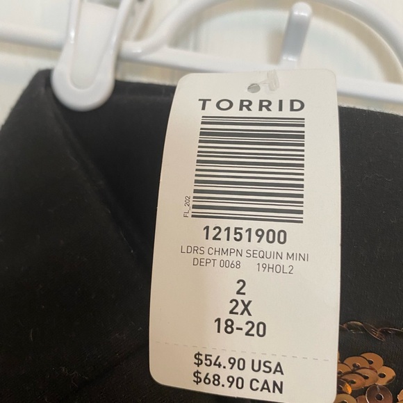 NWT Torrid Gold Sequin pencil skirt 2X - Picture 4 of 4